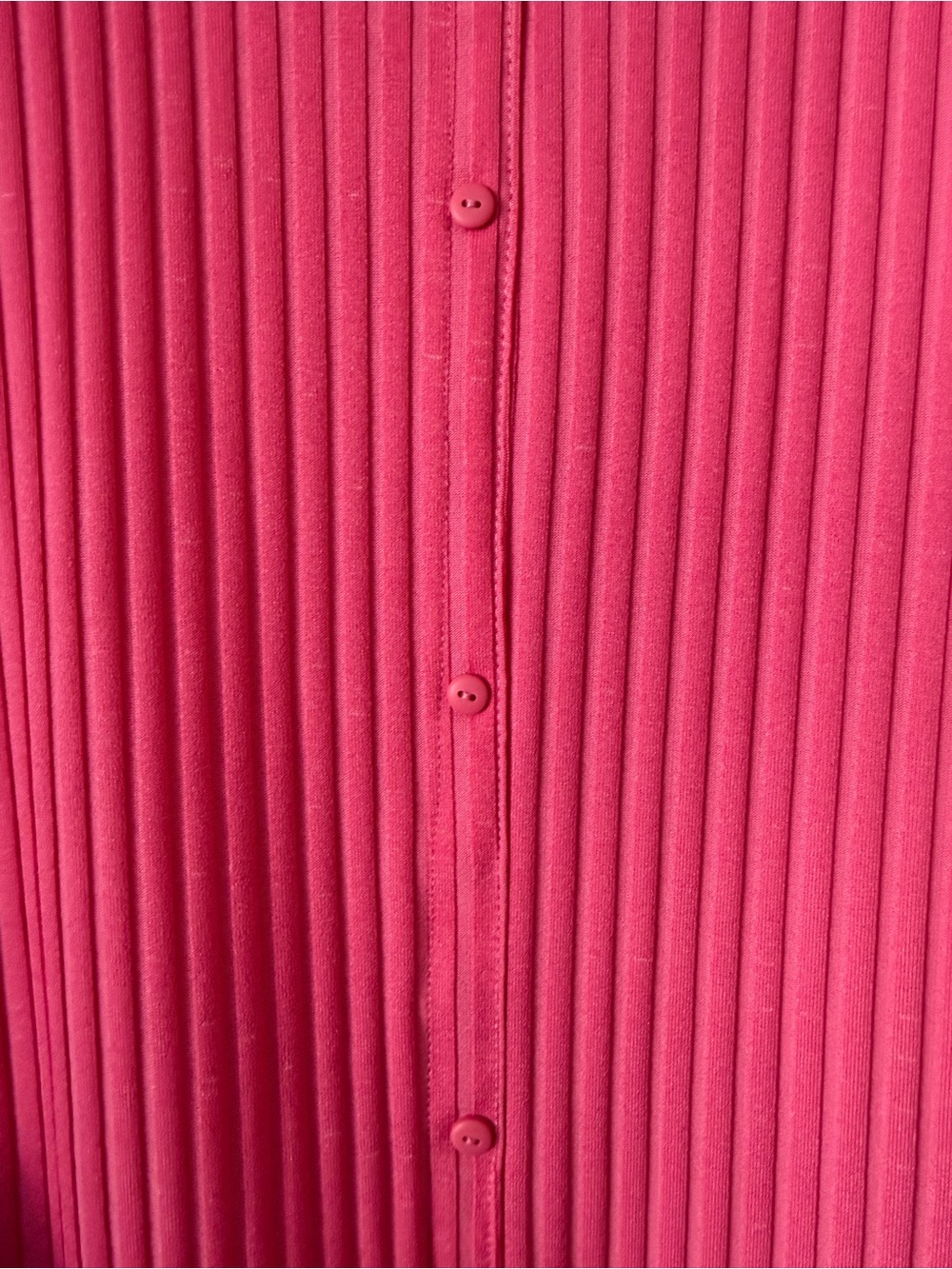 Zara Pink Ribbed Button-Front Midi Dress with Ruffle Straps - Picture 4 of 4